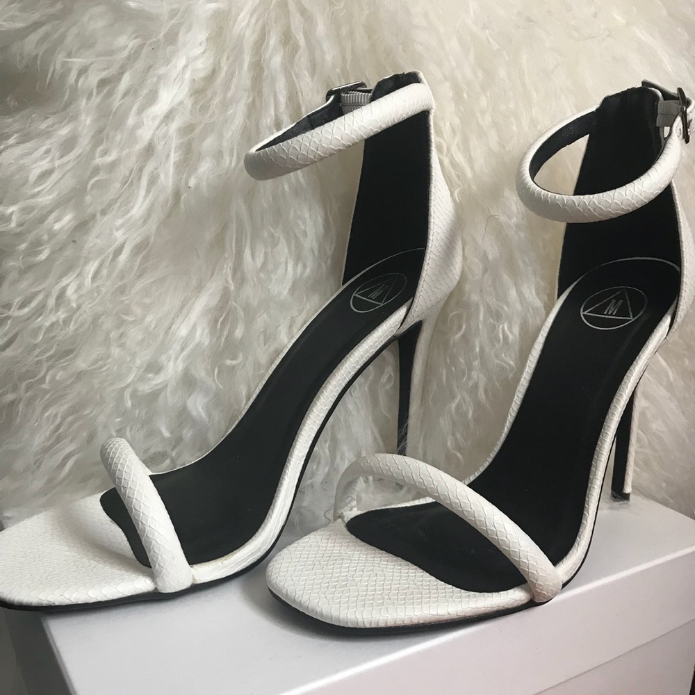 White Missguided heels — come with box!